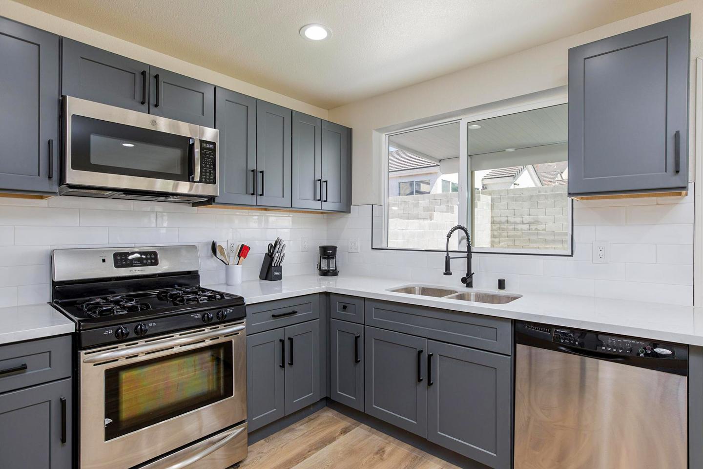 Common spaces including the kitchen