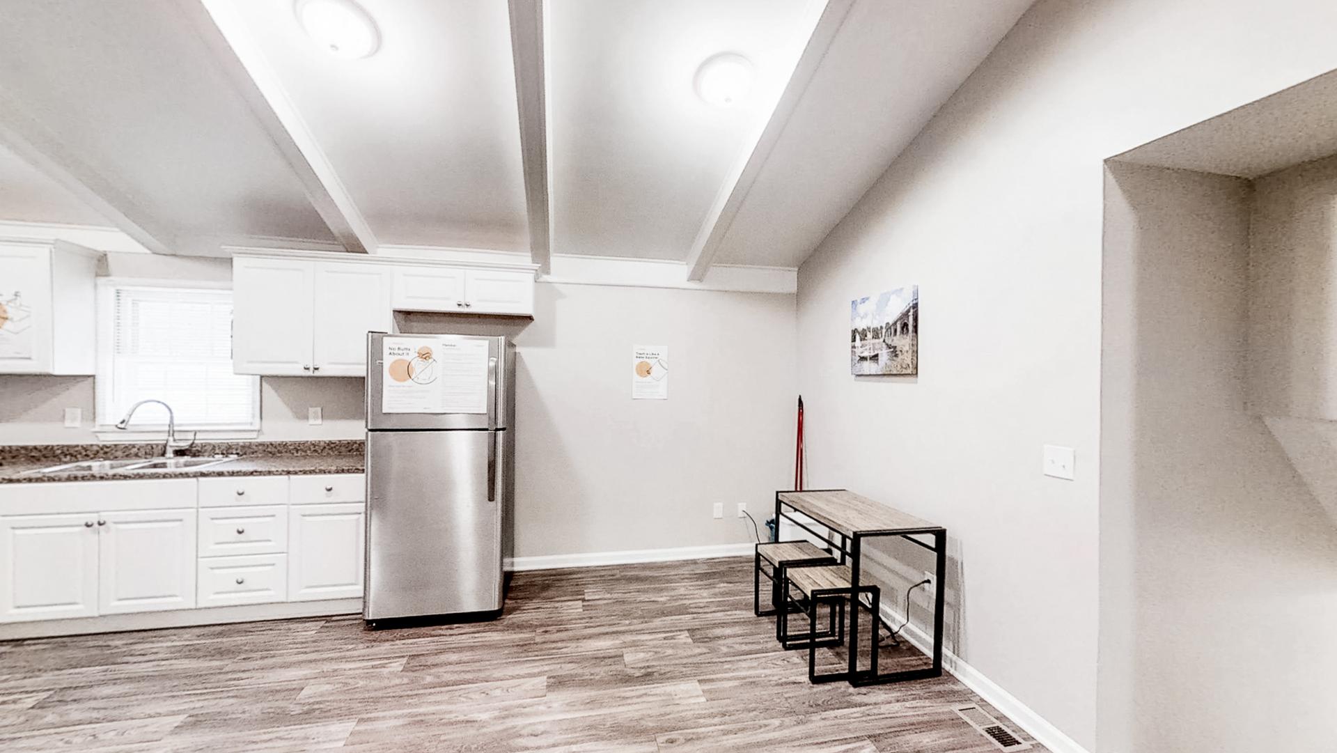 Common spaces including the kitchen