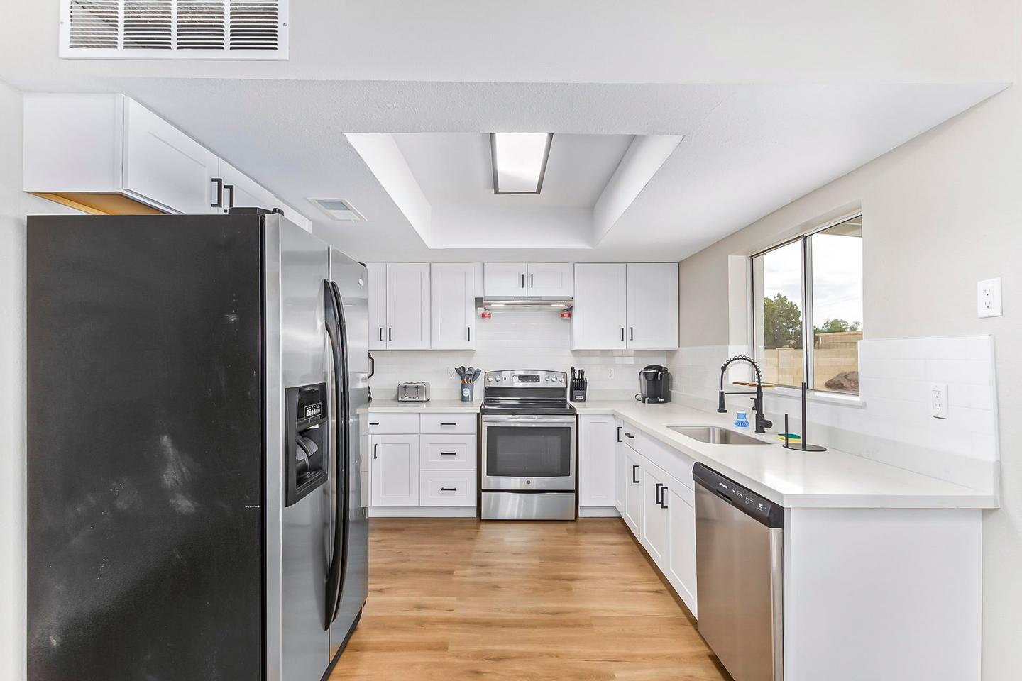 Common spaces including the kitchen