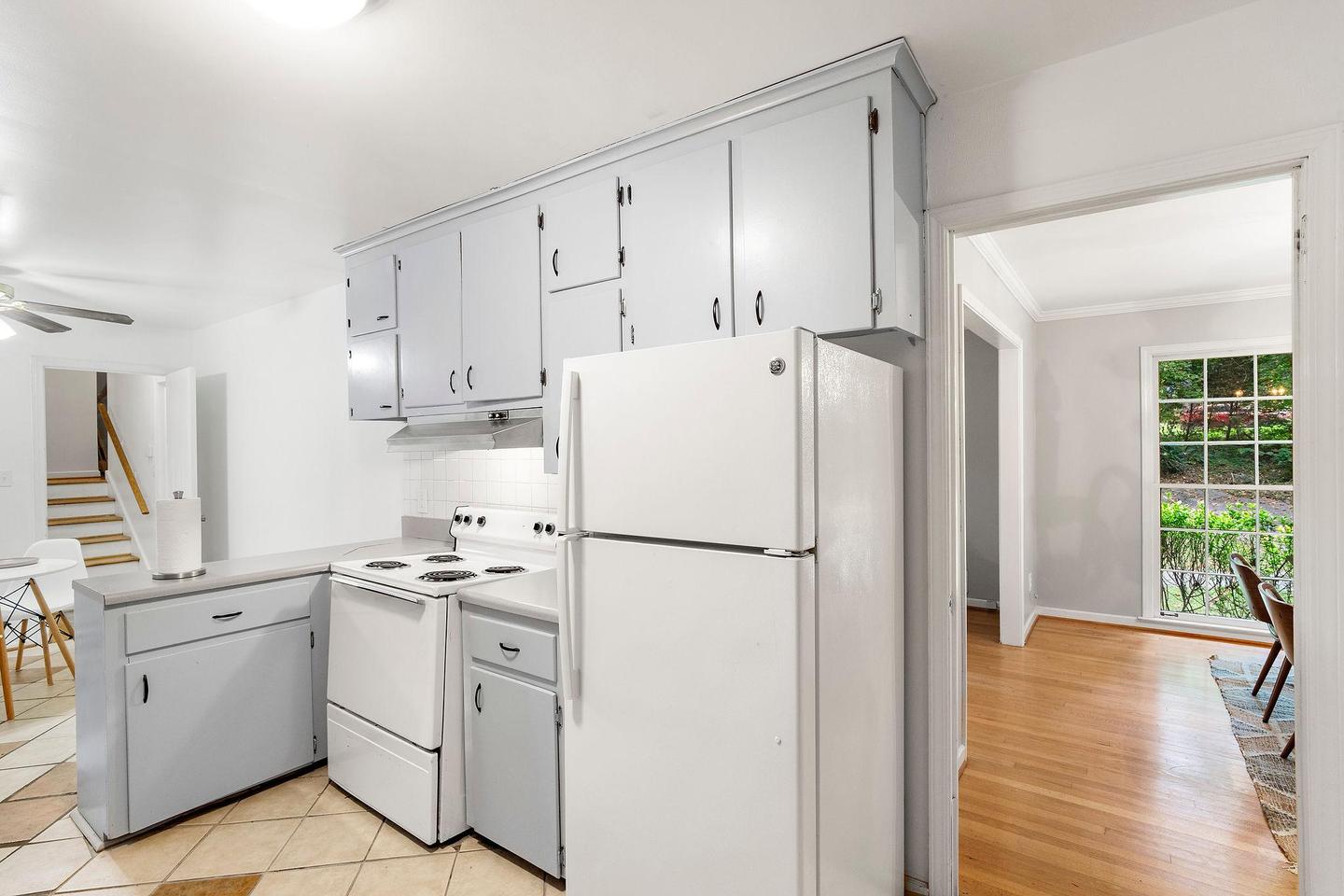 Common spaces including the kitchen