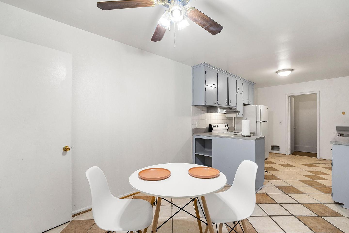 Common spaces including the kitchen
