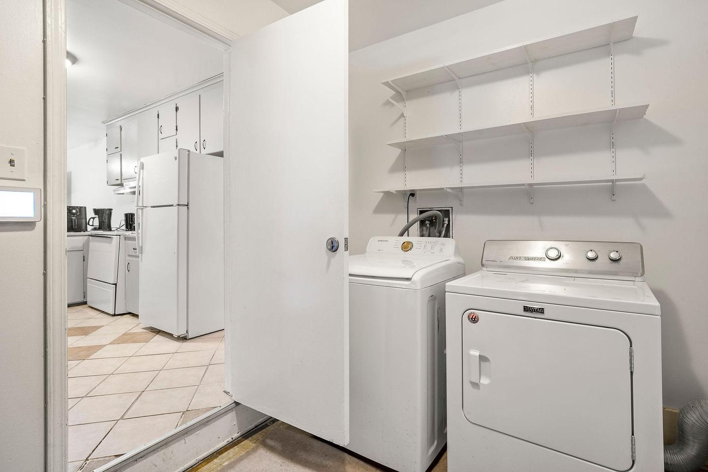 Common spaces including the kitchen