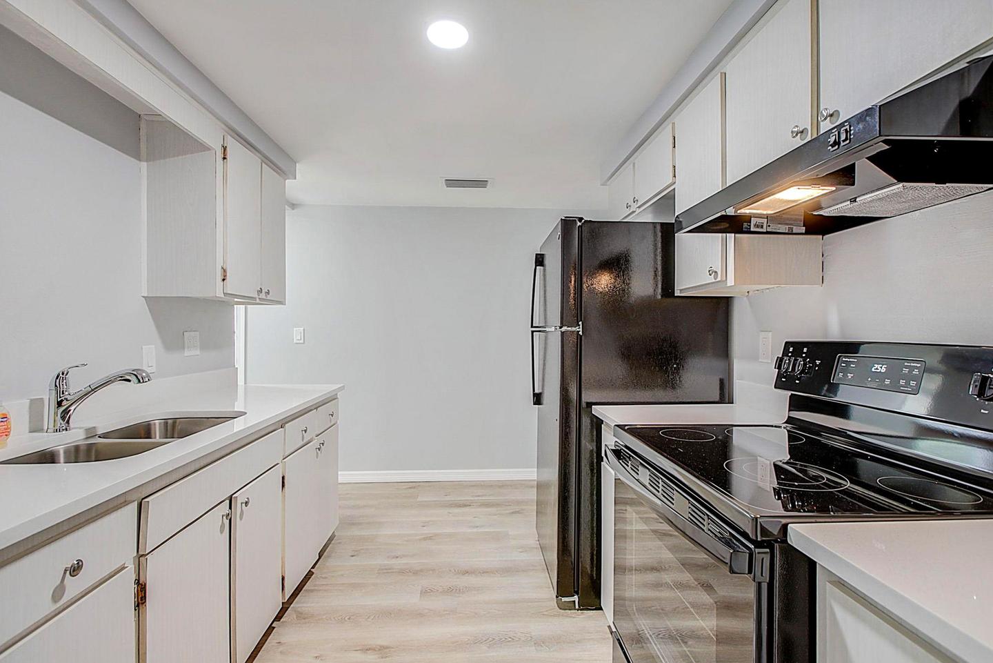 Common spaces including the kitchen