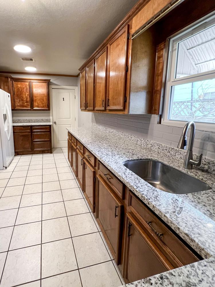 Common spaces including the kitchen