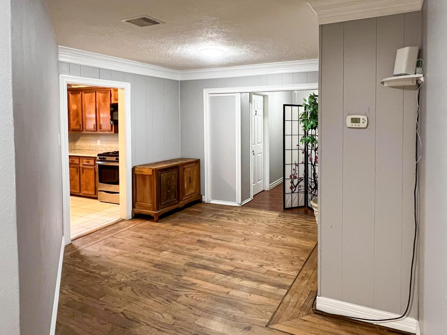 Common spaces including the kitchen