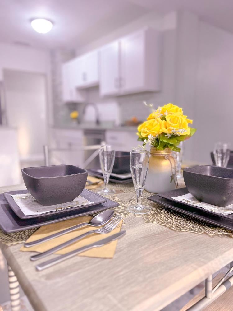 Common spaces including the kitchen
