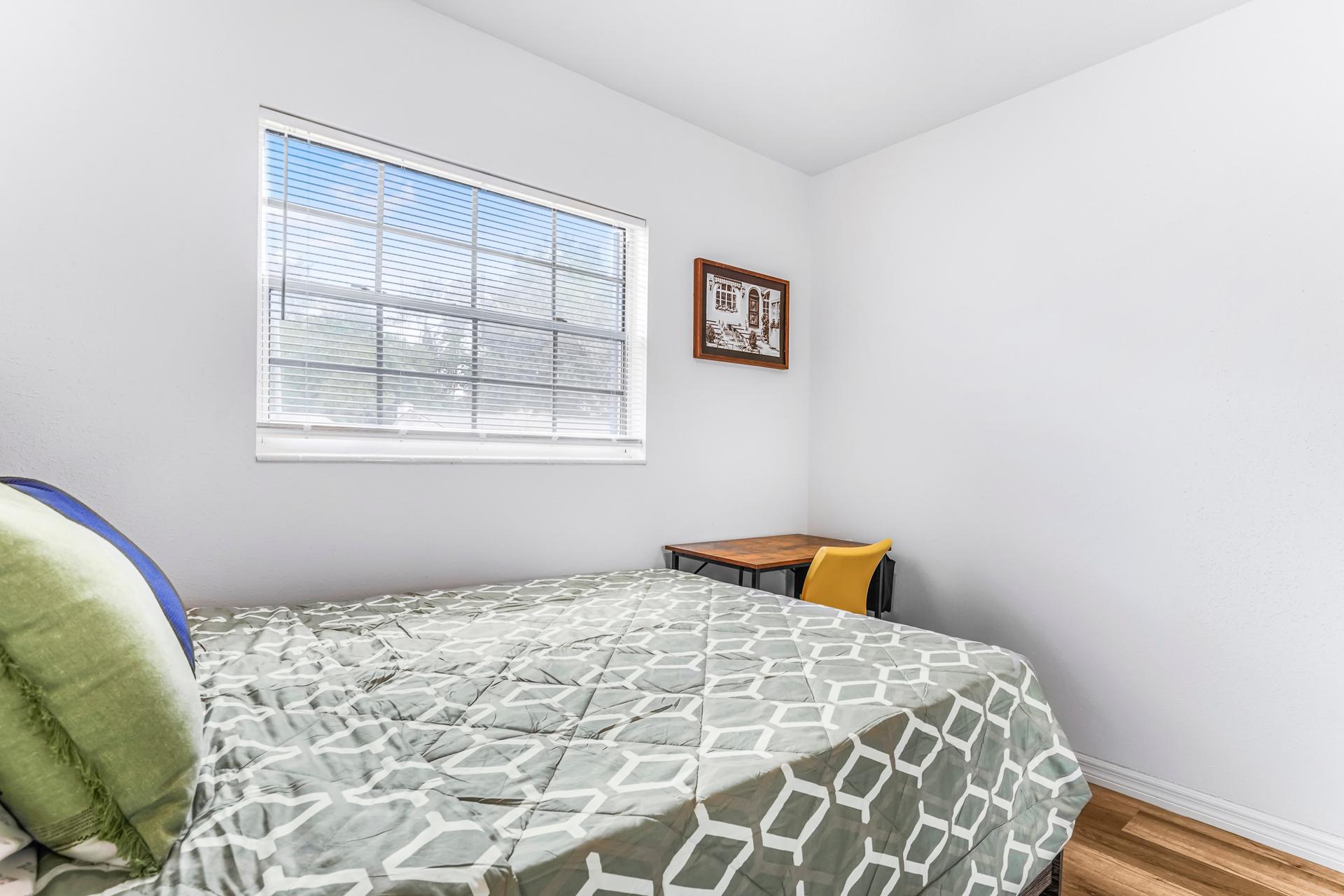 bedroom, detected:bed, window blind