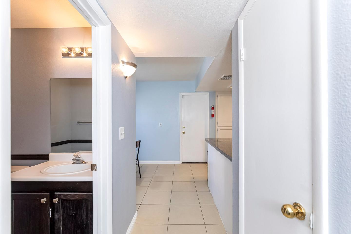 Common spaces including the kitchen