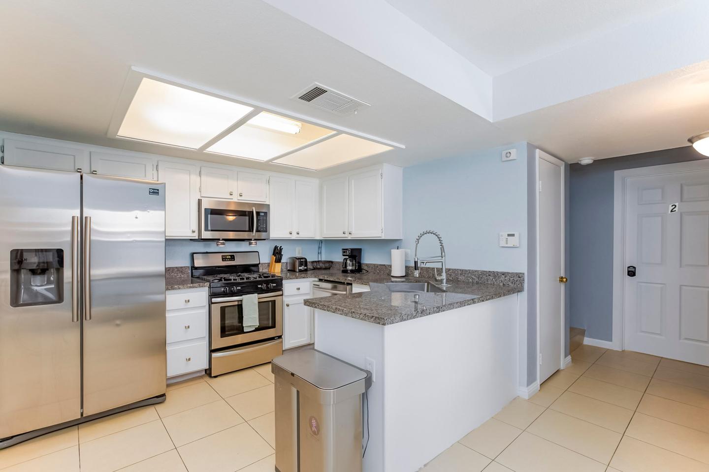 Common spaces including the kitchen