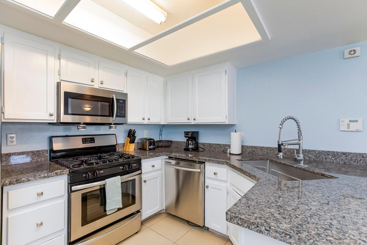 Common spaces including the kitchen