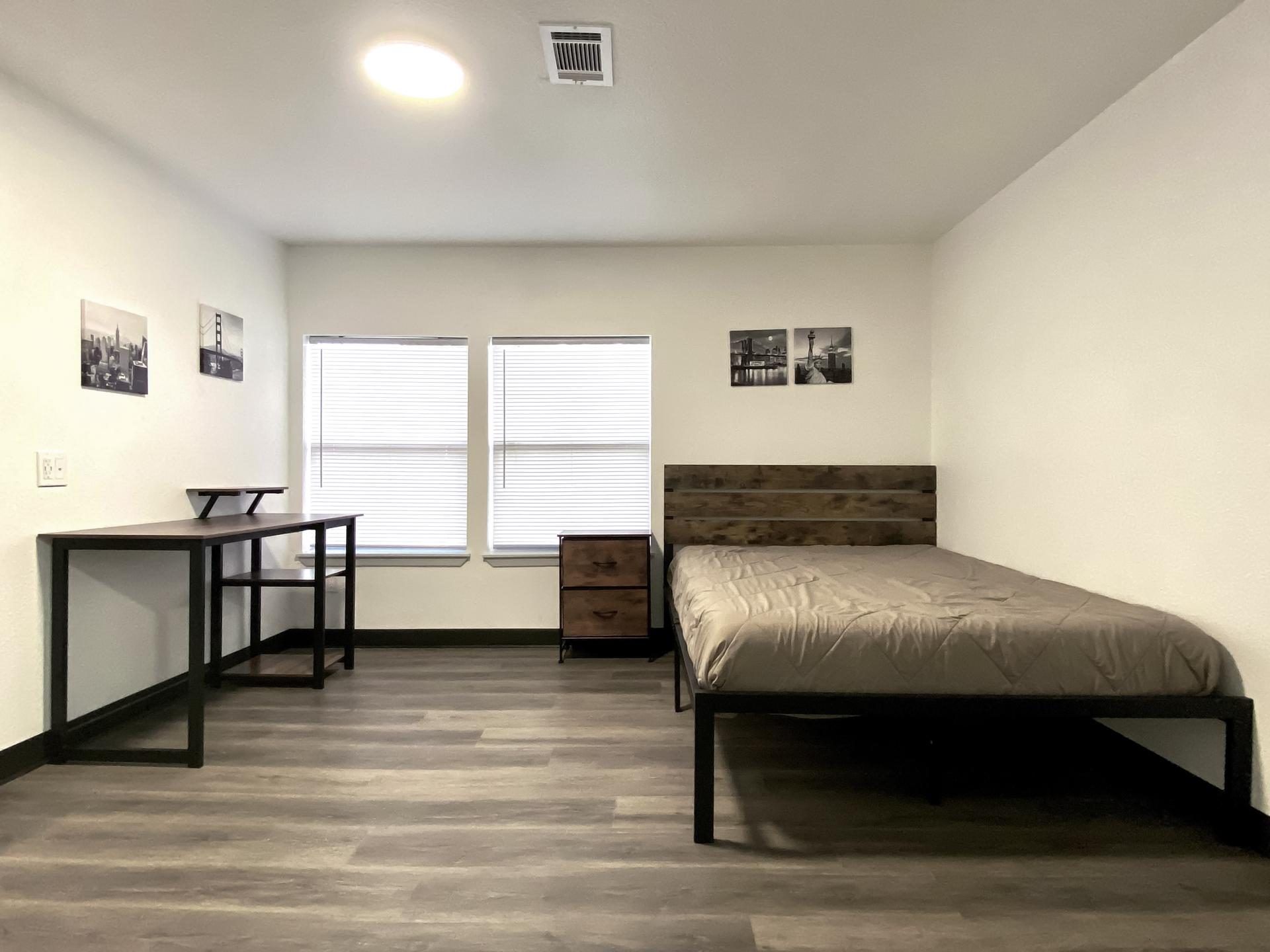 bedroom, detected:bed, window blind