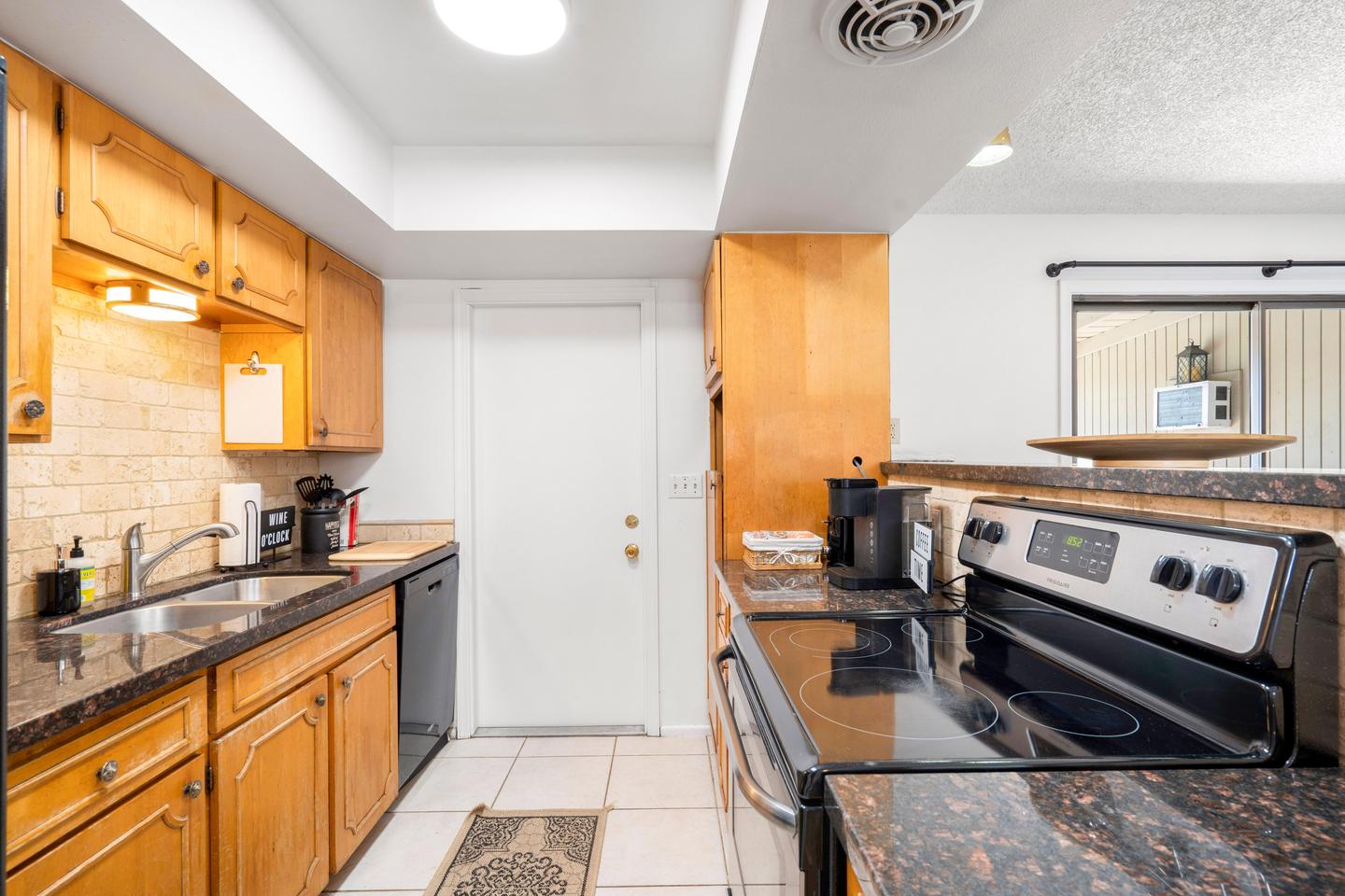 Common spaces including the kitchen