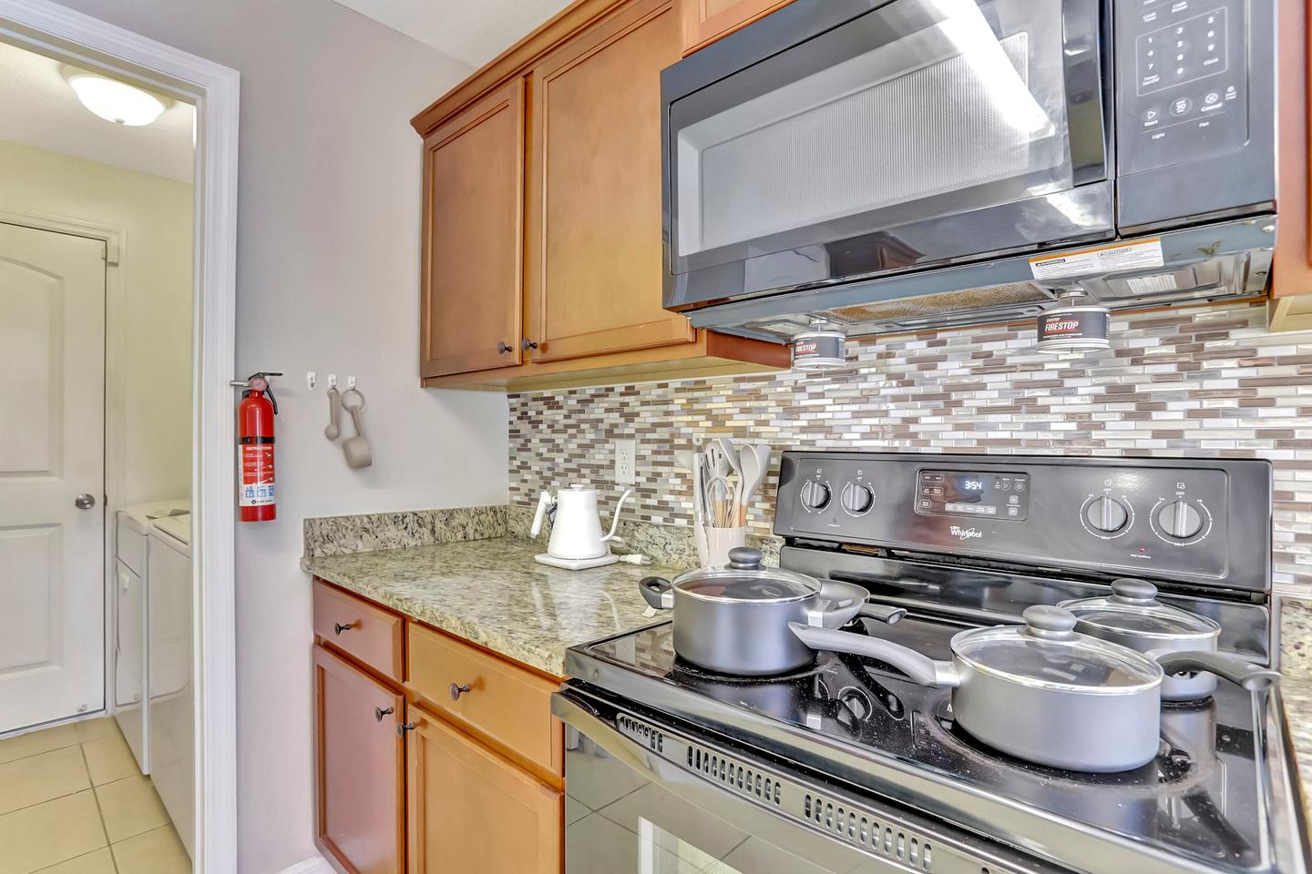 Common spaces including the kitchen