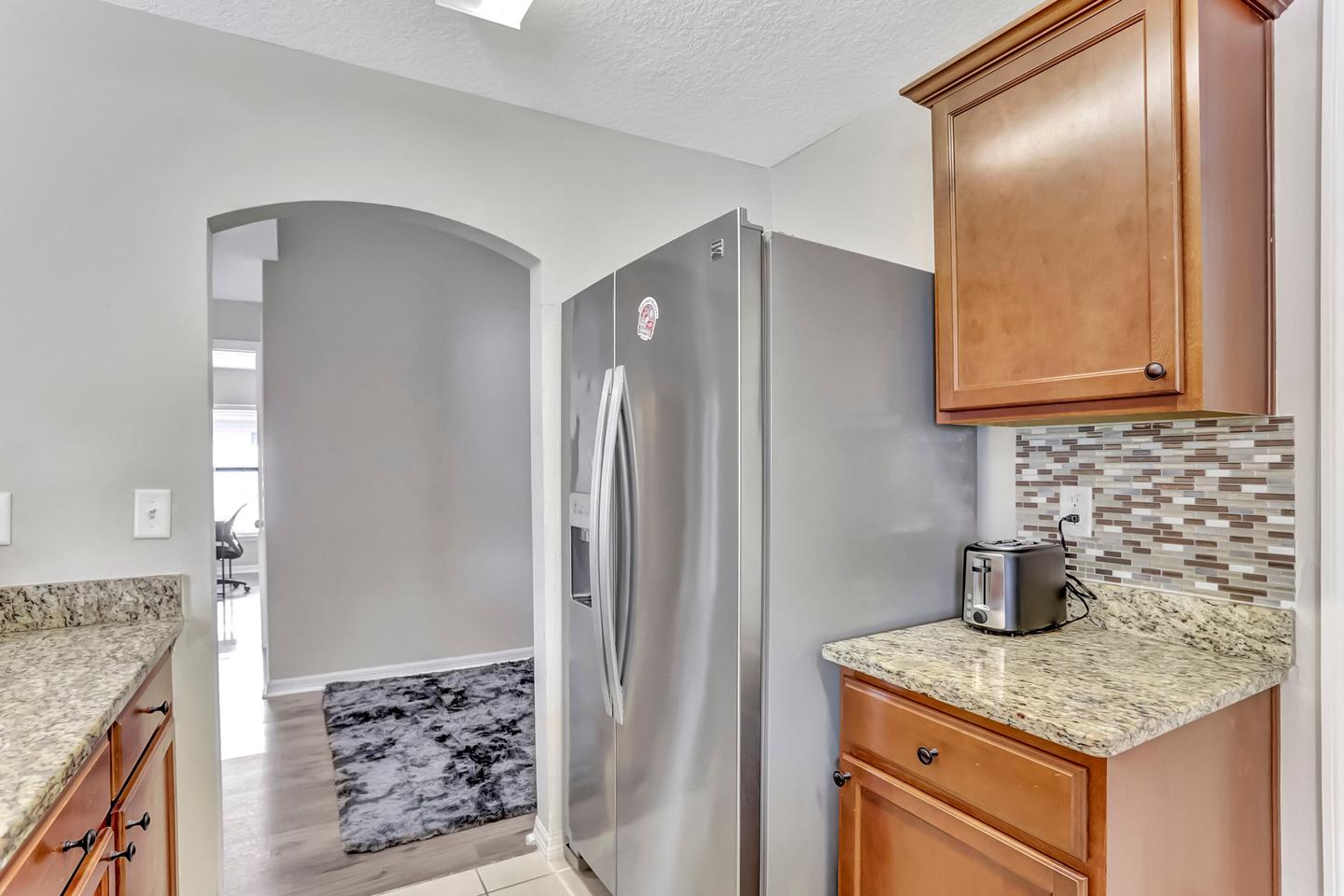 Common spaces including the kitchen