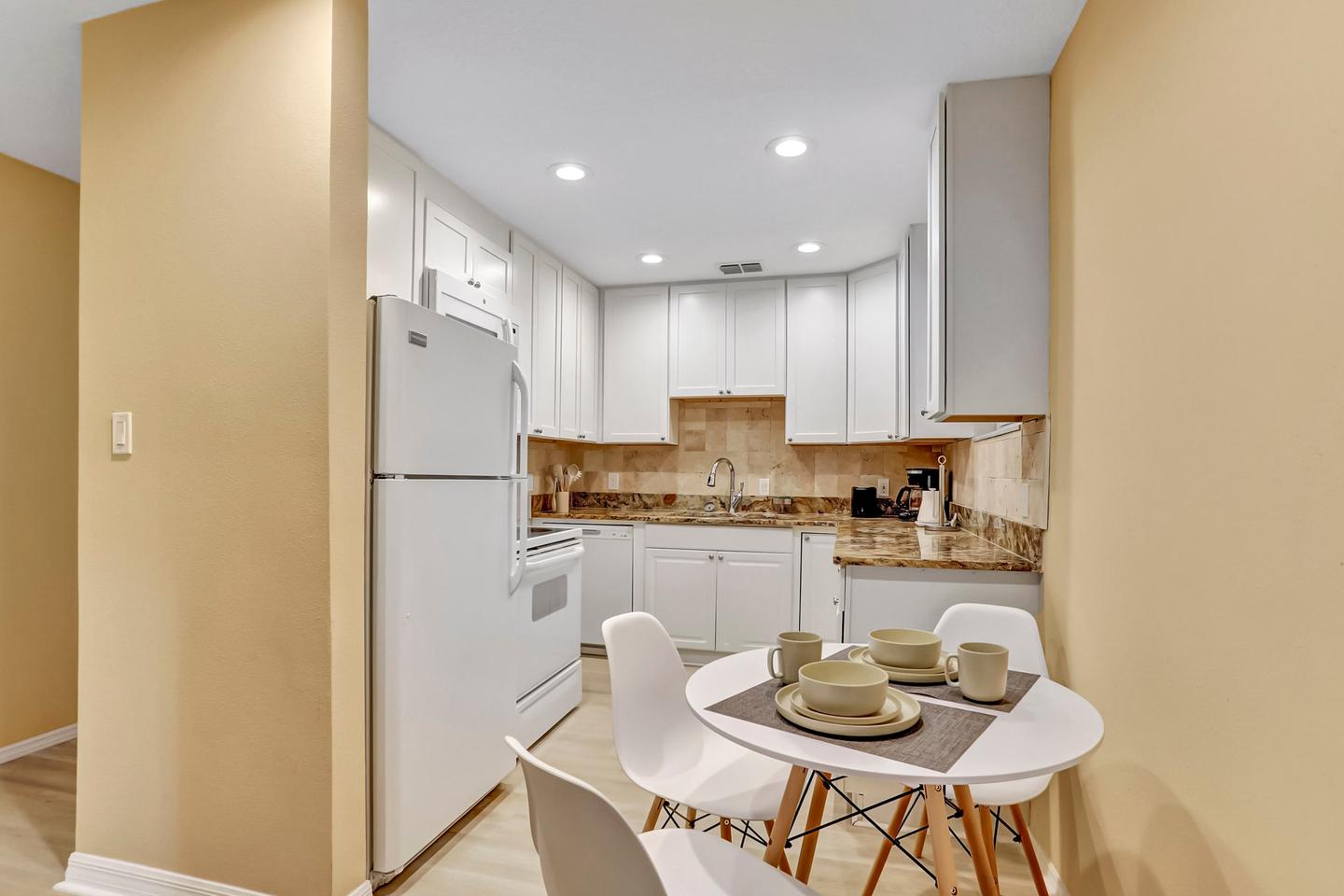Common spaces including the kitchen