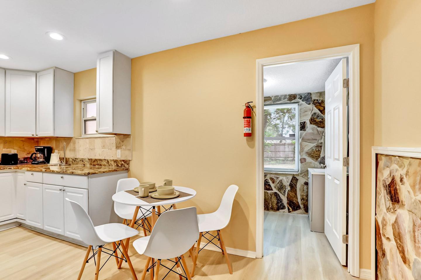 Common spaces including the kitchen