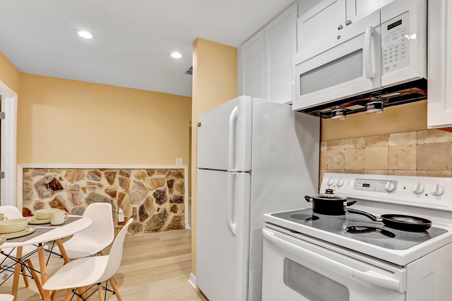 Common spaces including the kitchen