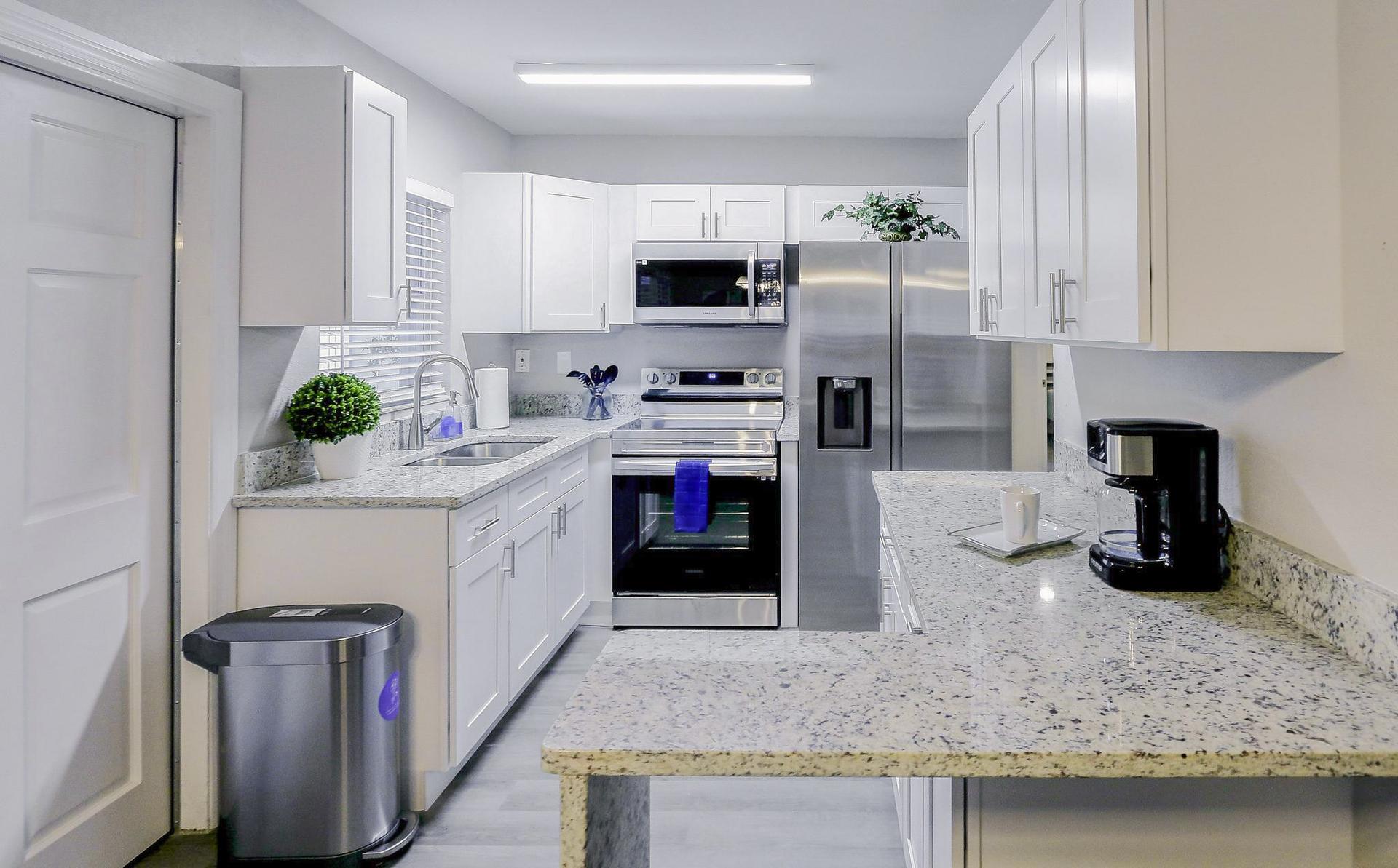 Common spaces including the kitchen