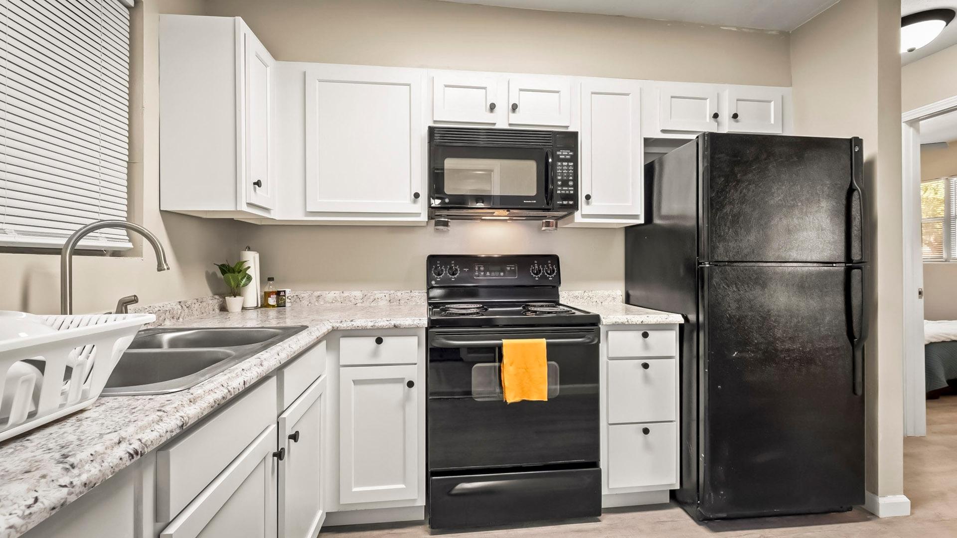 Common spaces including the kitchen