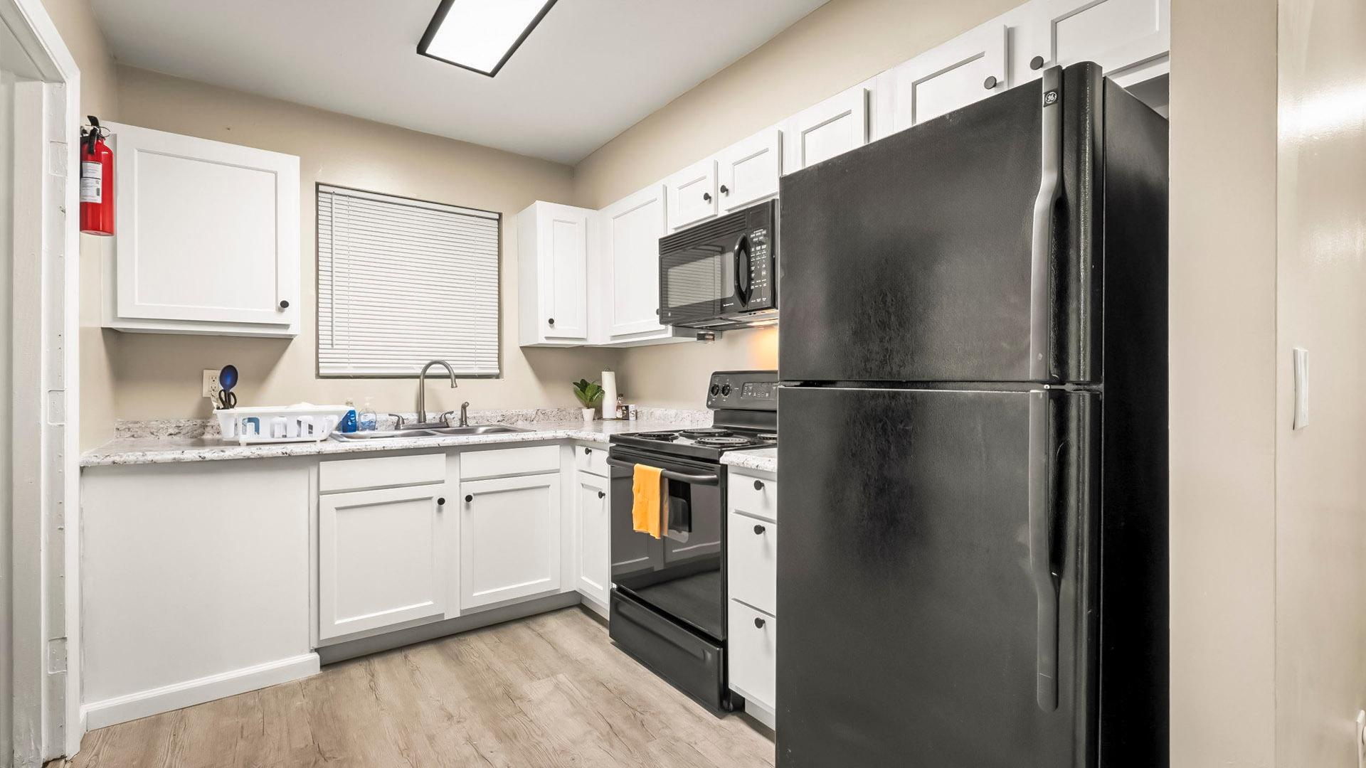 Common spaces including the kitchen