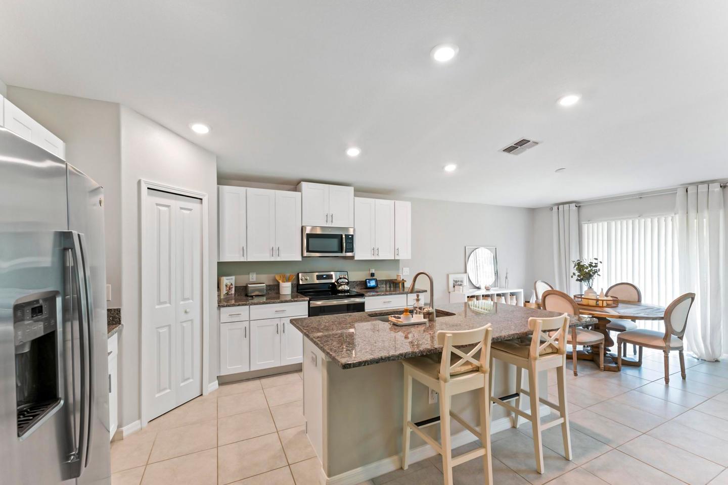 Common spaces including the kitchen