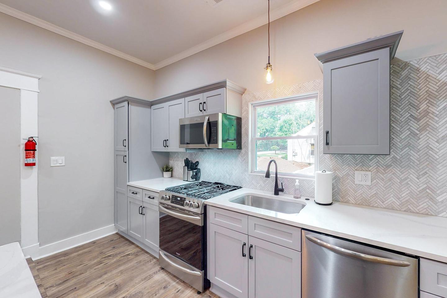 Common spaces including the kitchen