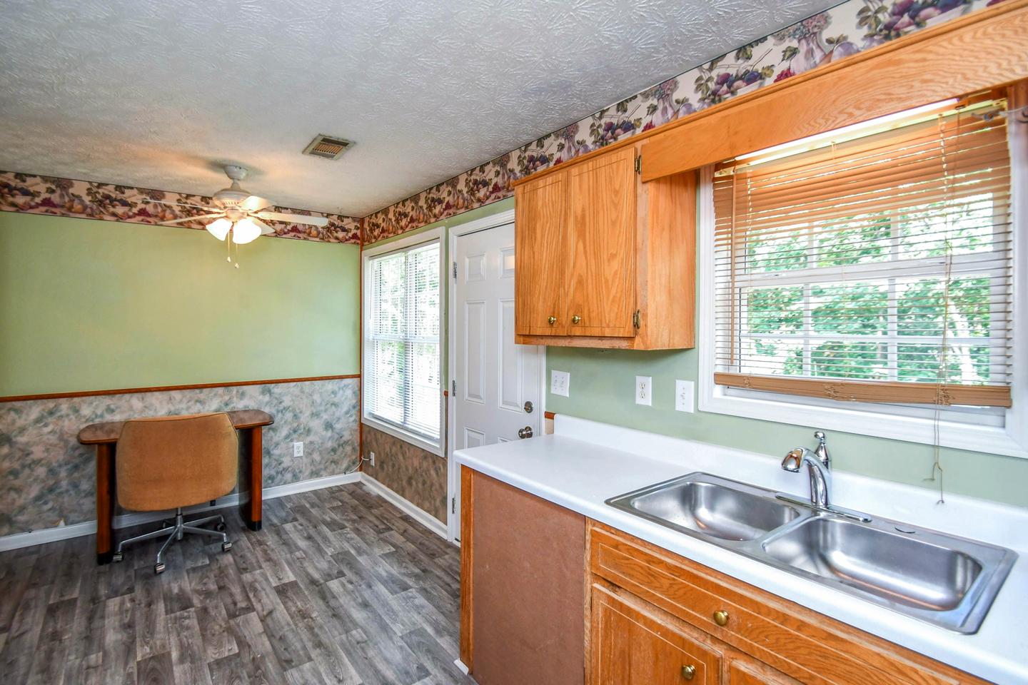 Common spaces including the kitchen