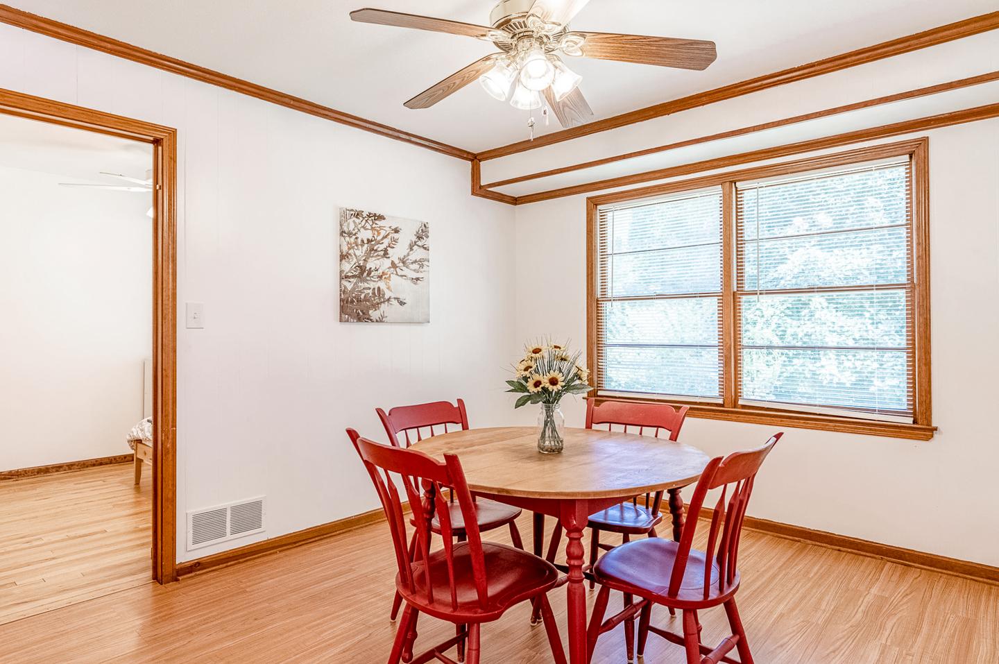 Common spaces including the kitchen
