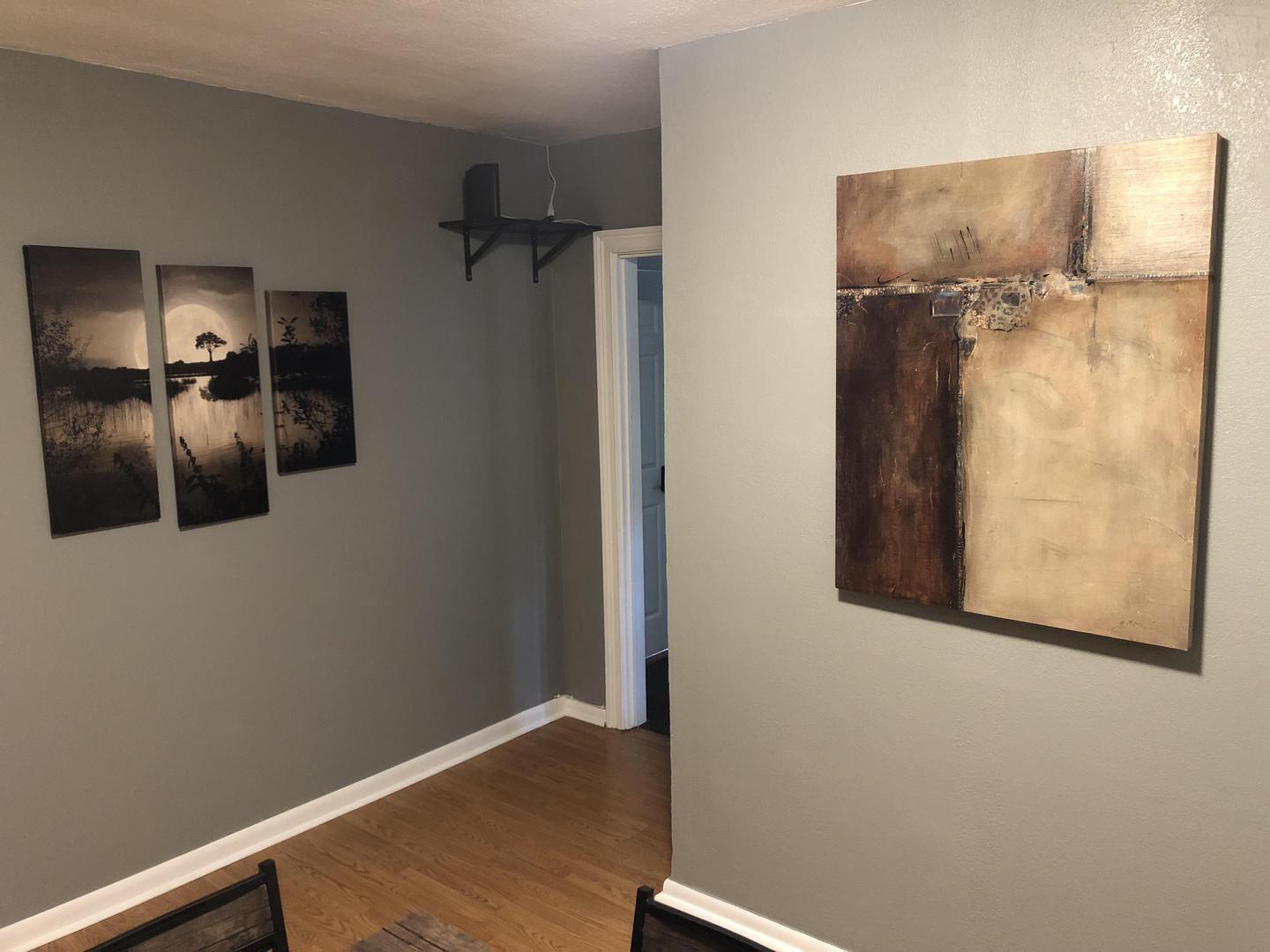 Common spaces including the kitchen