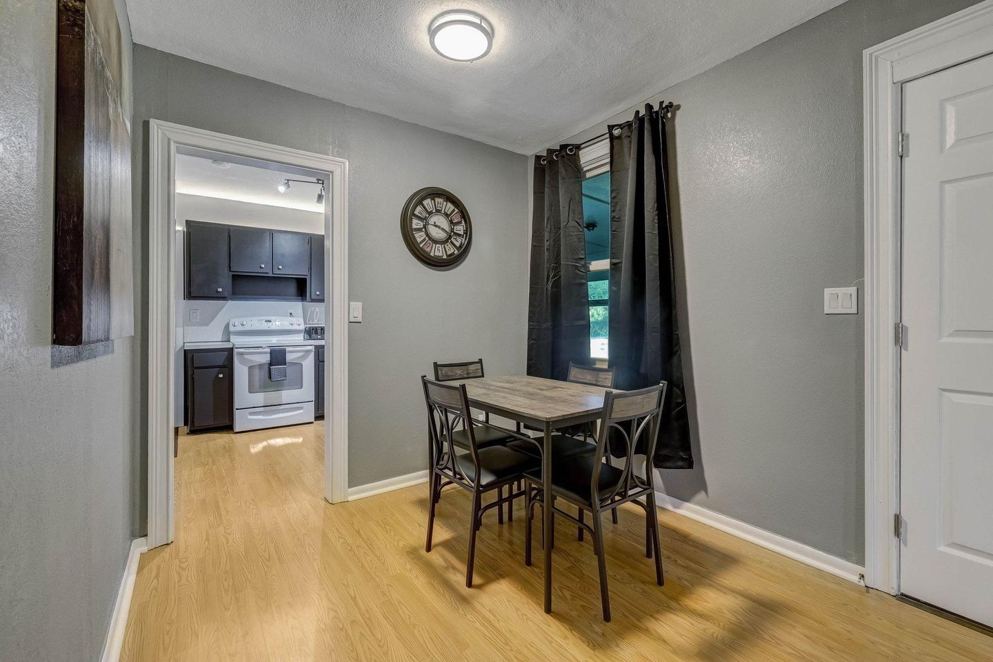 Common spaces including the kitchen