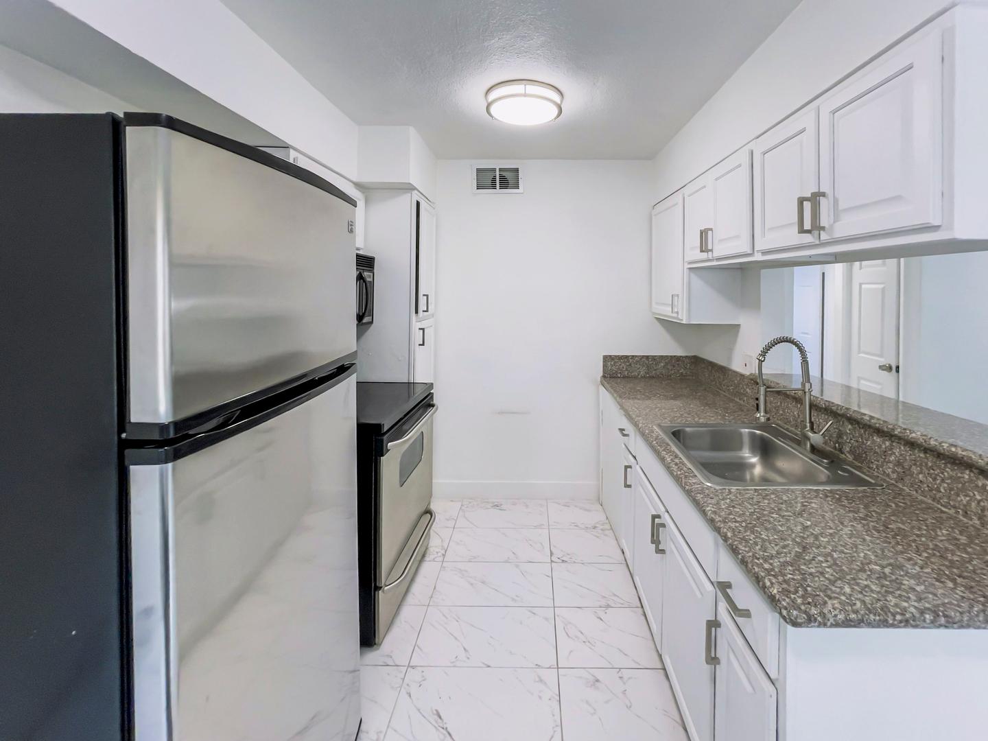 Common spaces including the kitchen