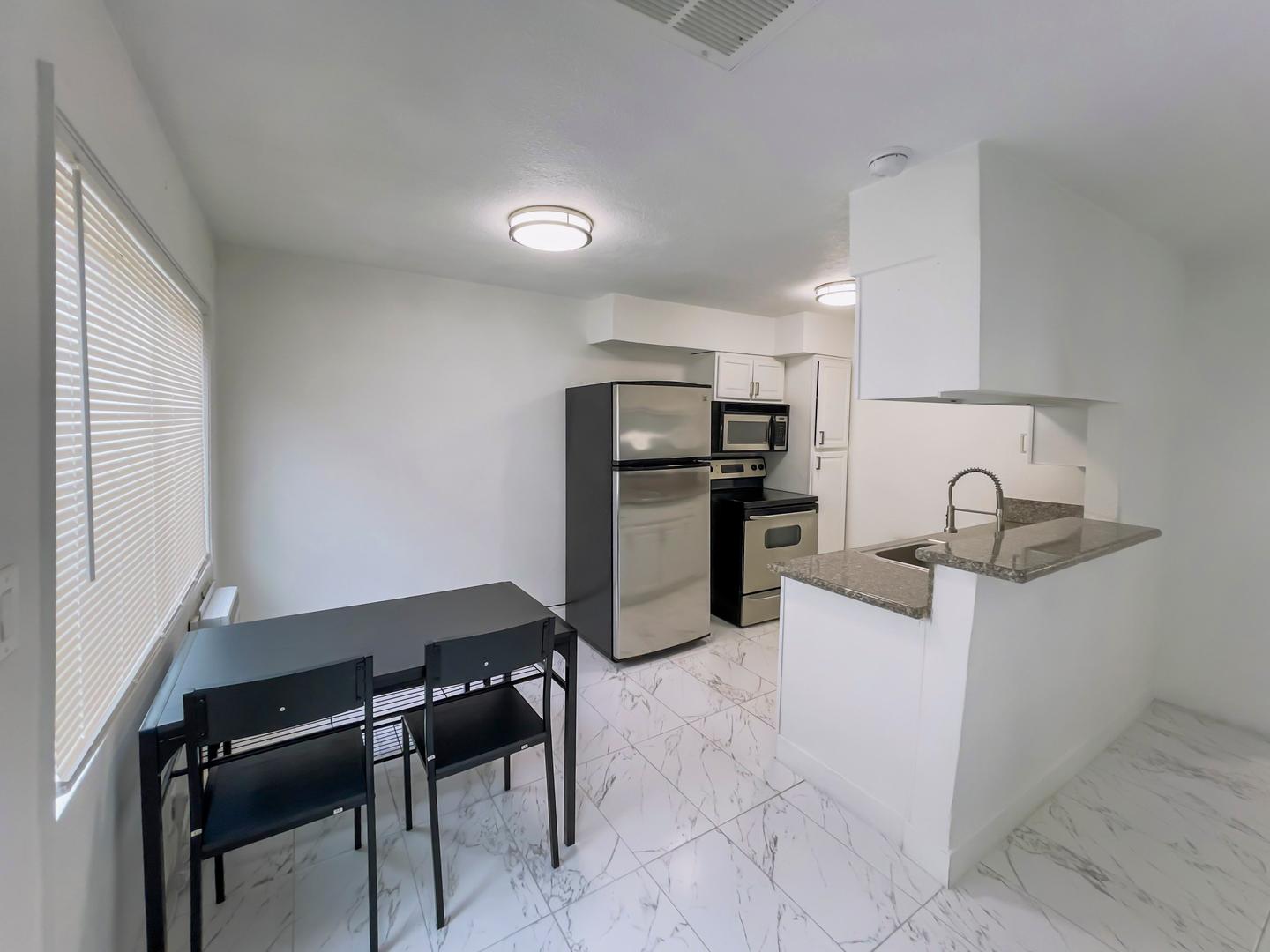 Common spaces including the kitchen
