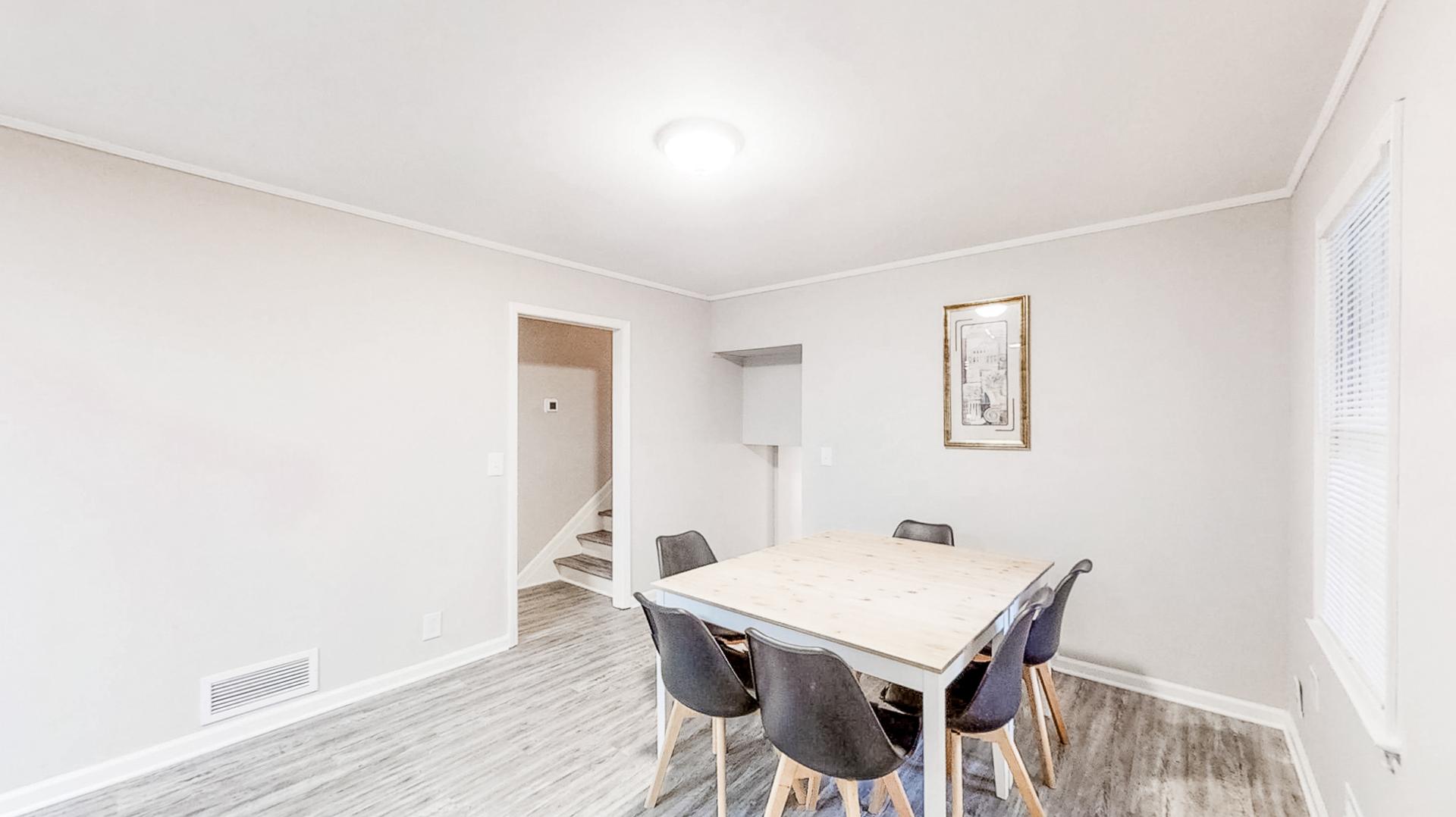 Common spaces including the kitchen