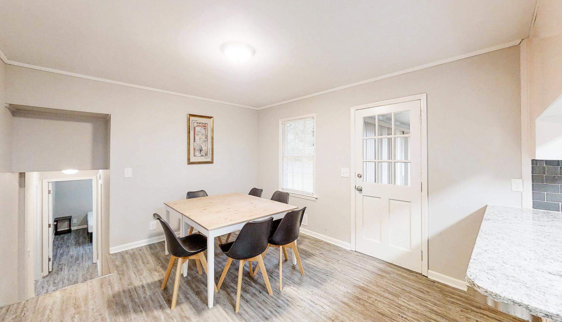 Common spaces including the kitchen
