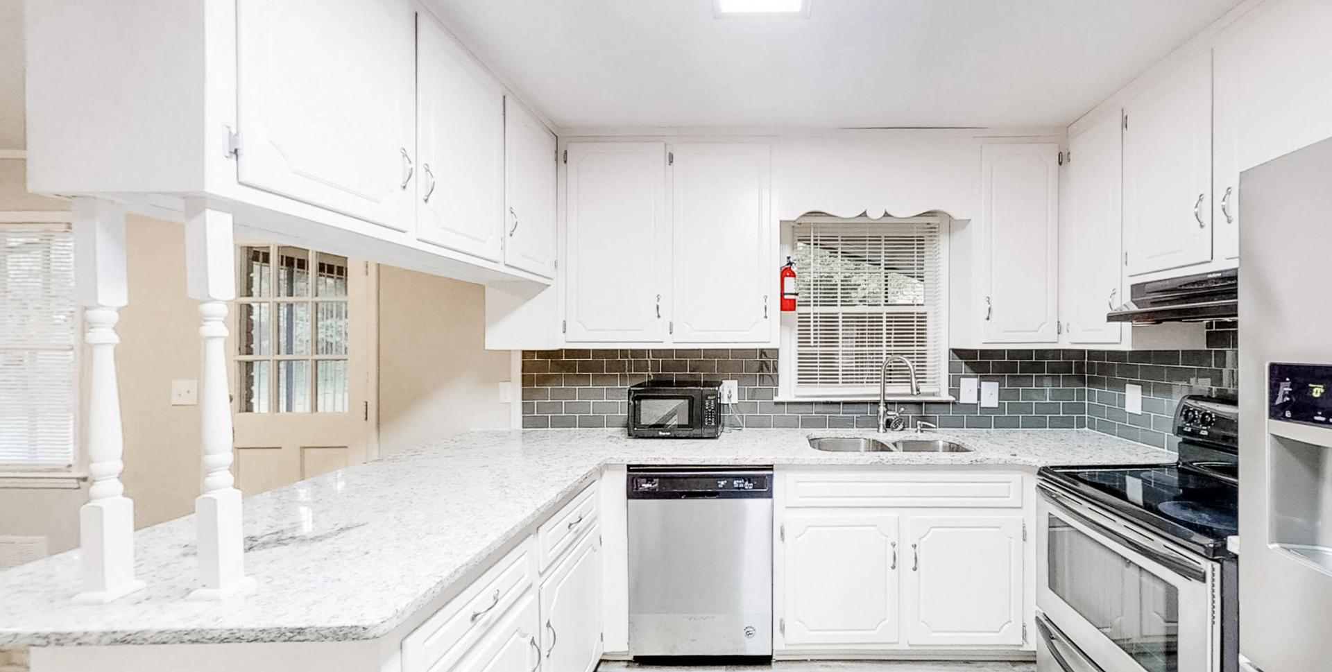 Common spaces including the kitchen