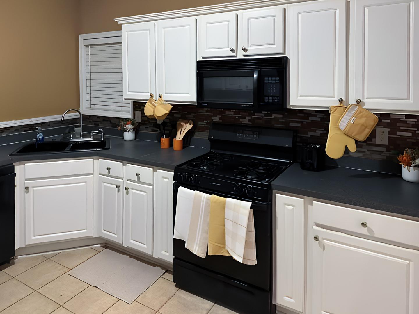 Common spaces including the kitchen