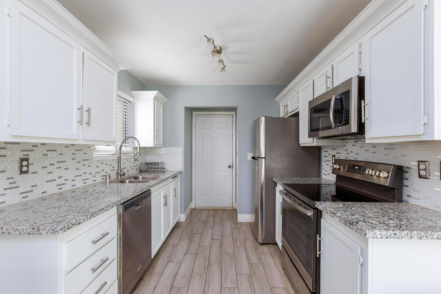 Common spaces including the kitchen