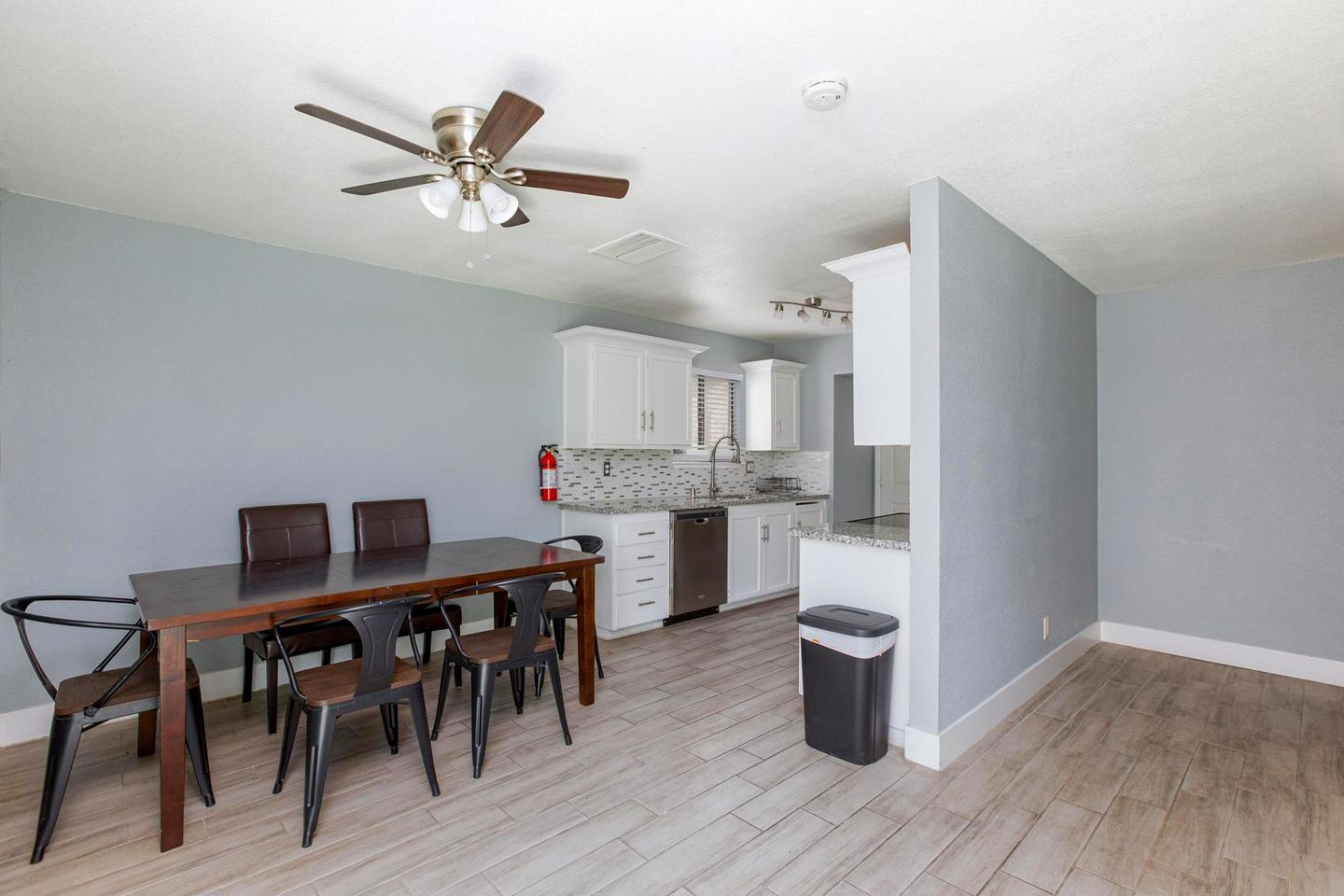 Common spaces including the kitchen