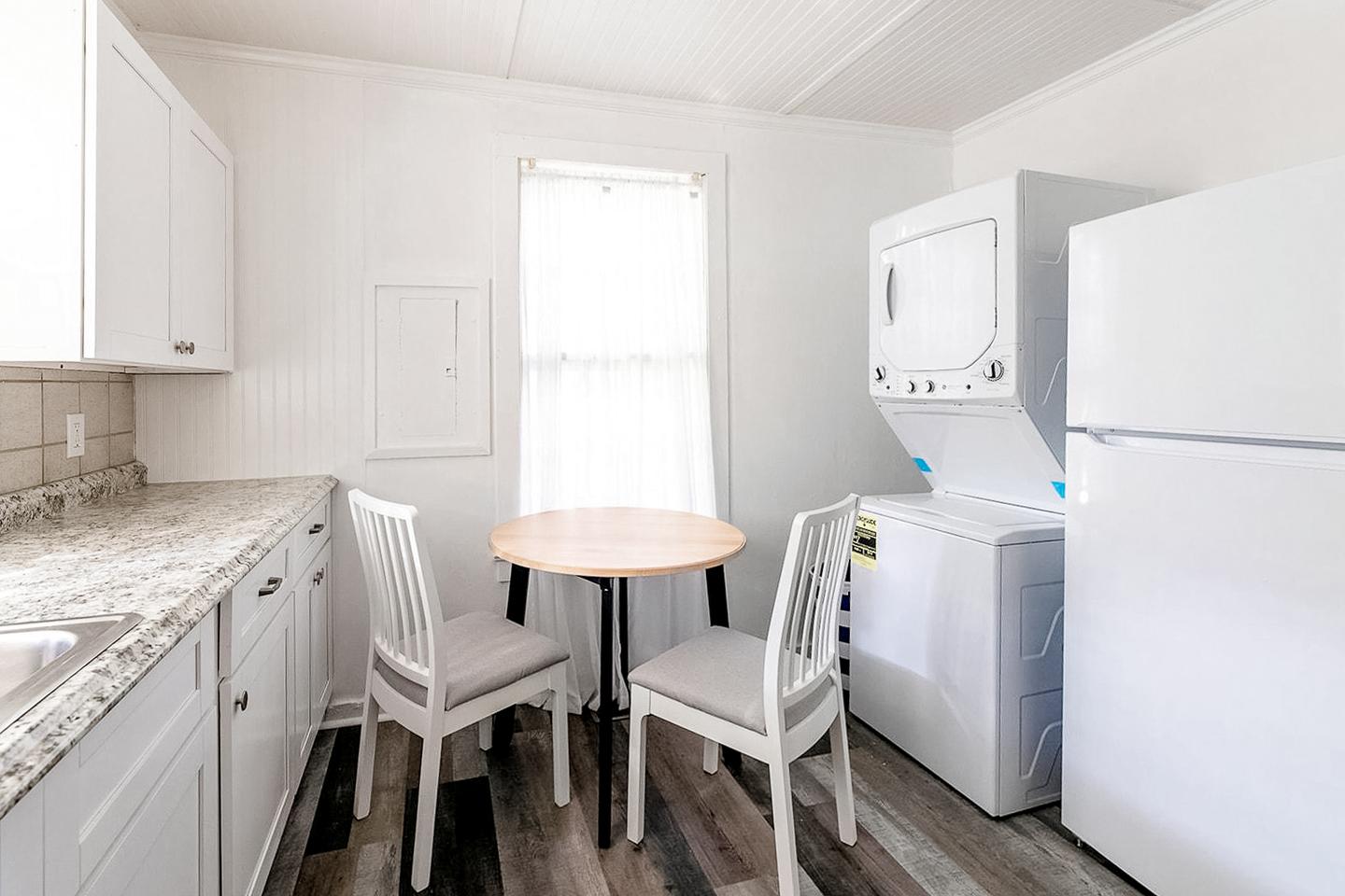 Common spaces including the kitchen