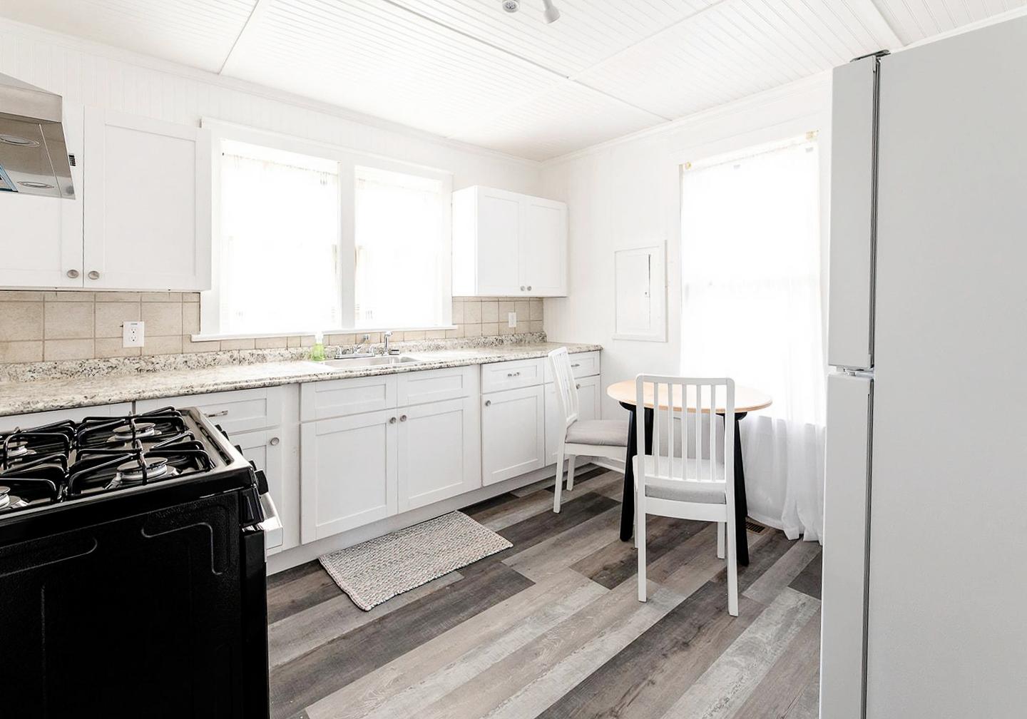 Common spaces including the kitchen