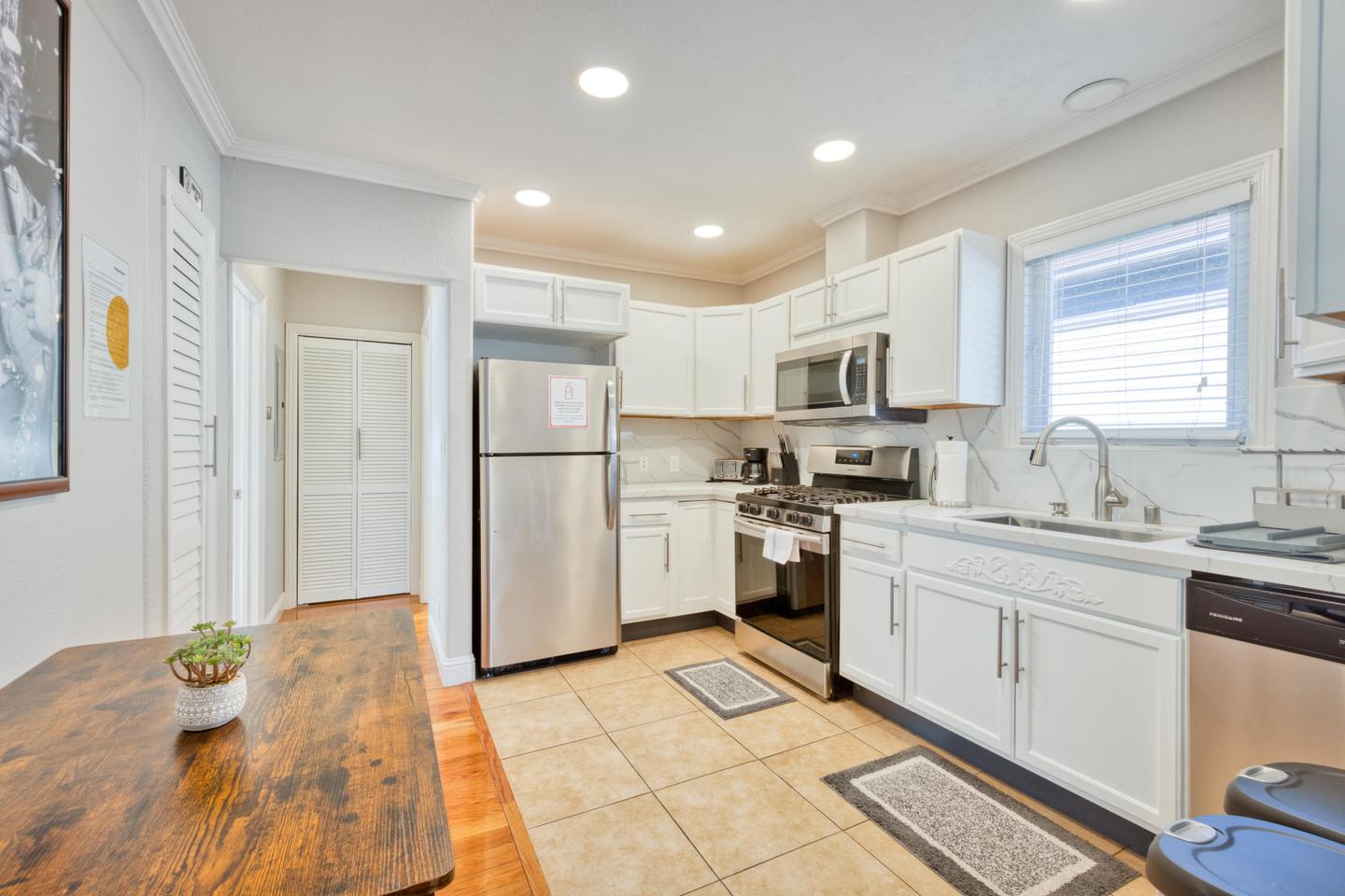Common spaces including the kitchen