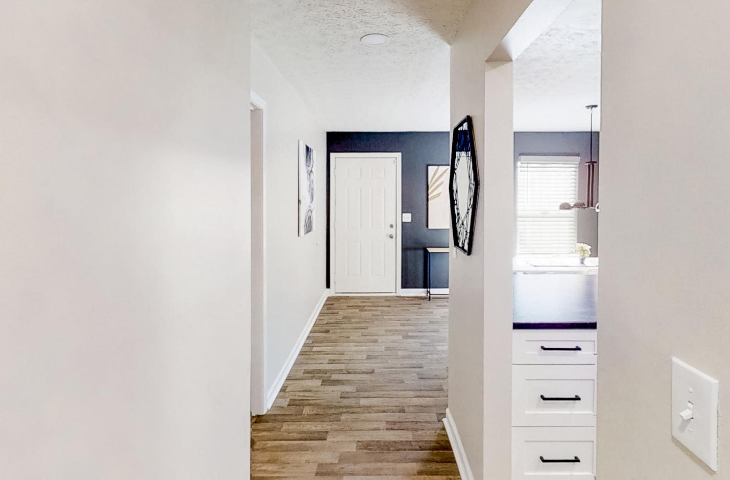 Common spaces including the kitchen