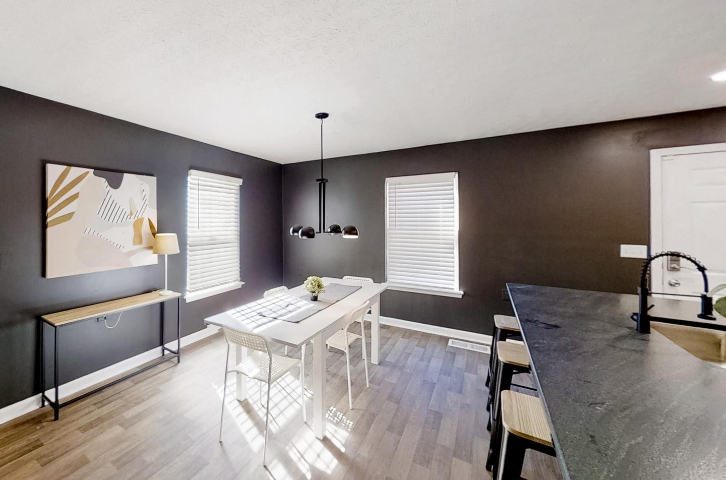 Common spaces including the kitchen