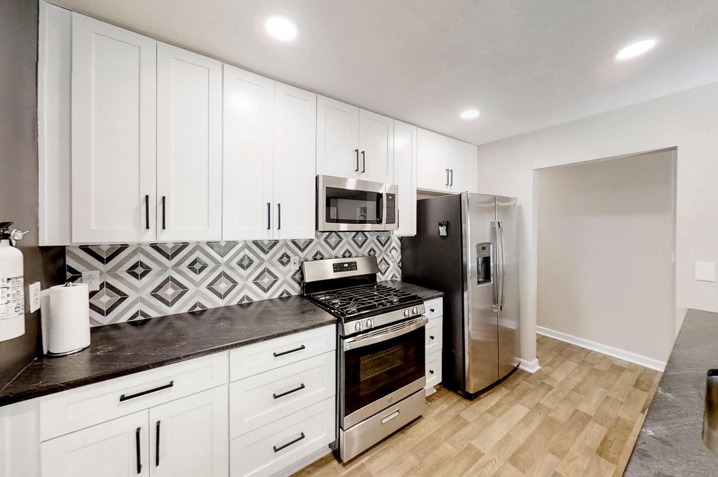 Common spaces including the kitchen