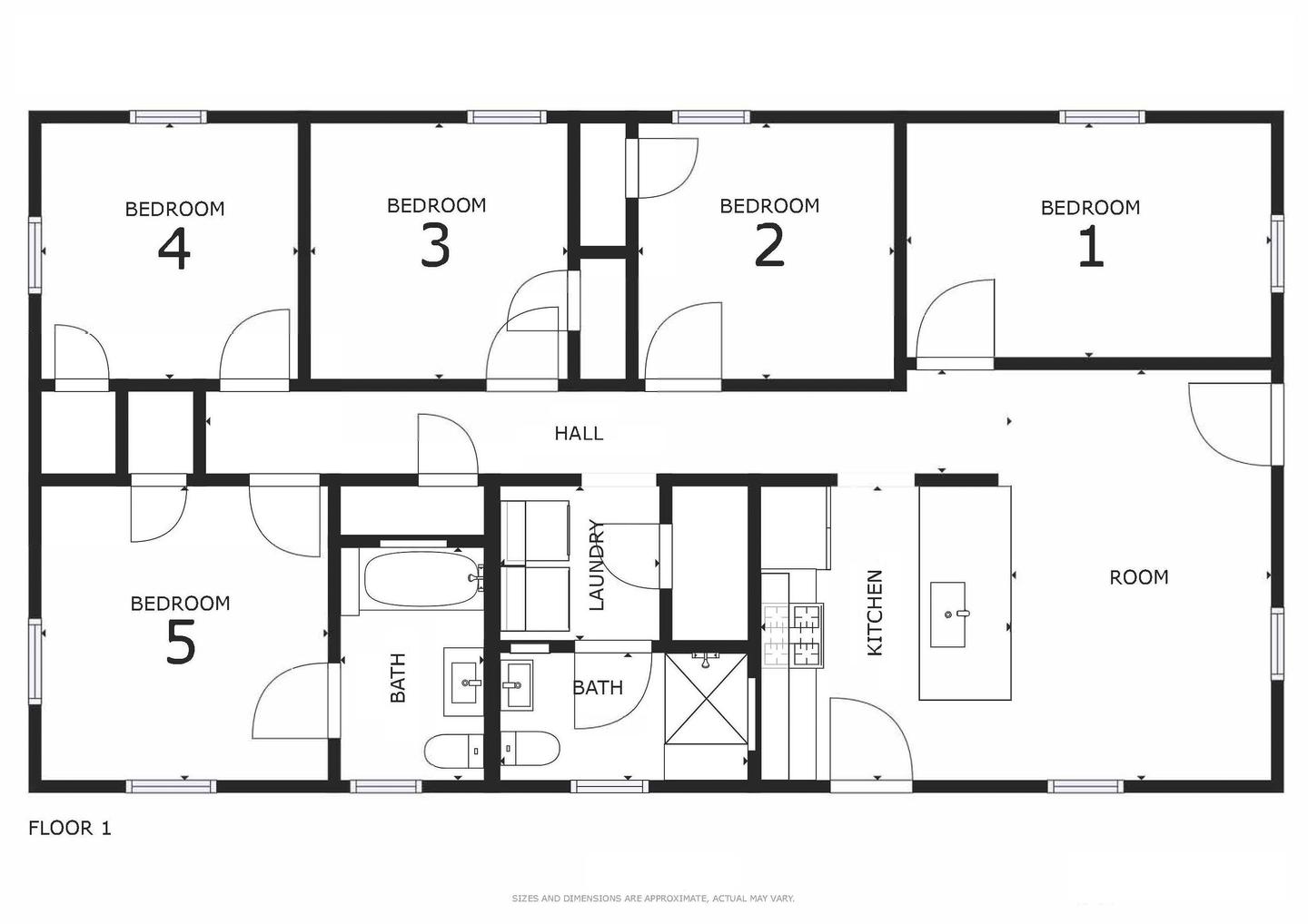 Common spaces including the kitchen