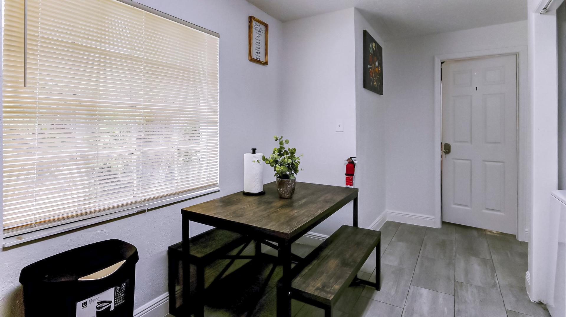 Common spaces including the kitchen