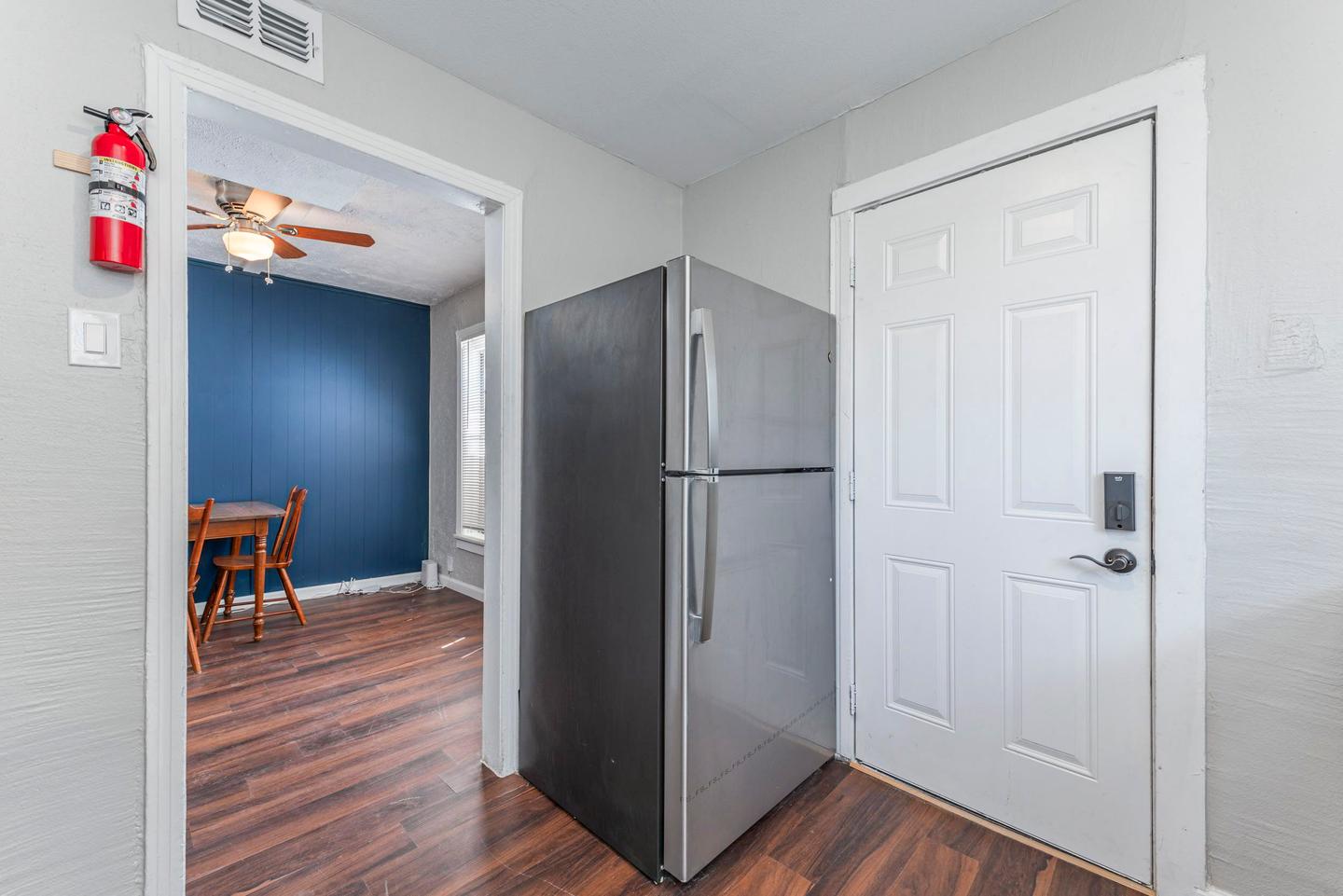 Common spaces including the kitchen