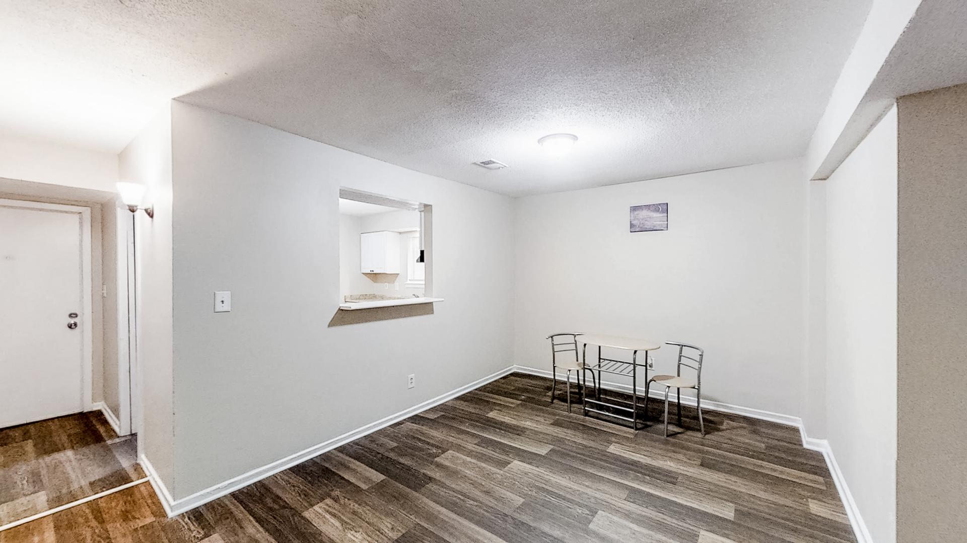 Common spaces including the kitchen
