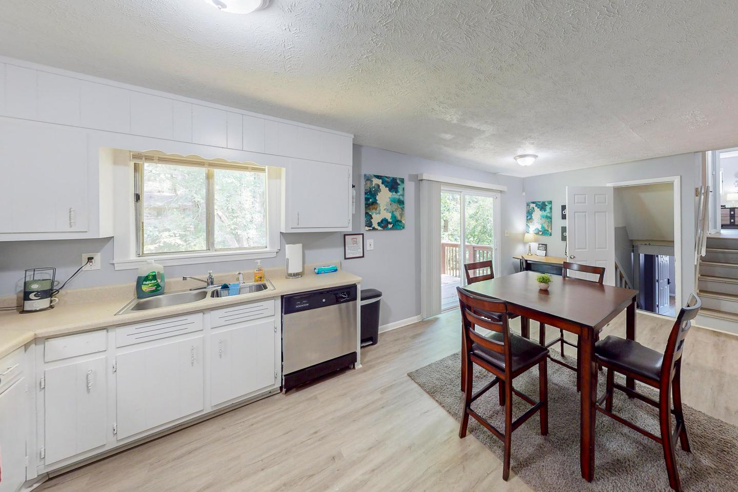 Common spaces including the kitchen