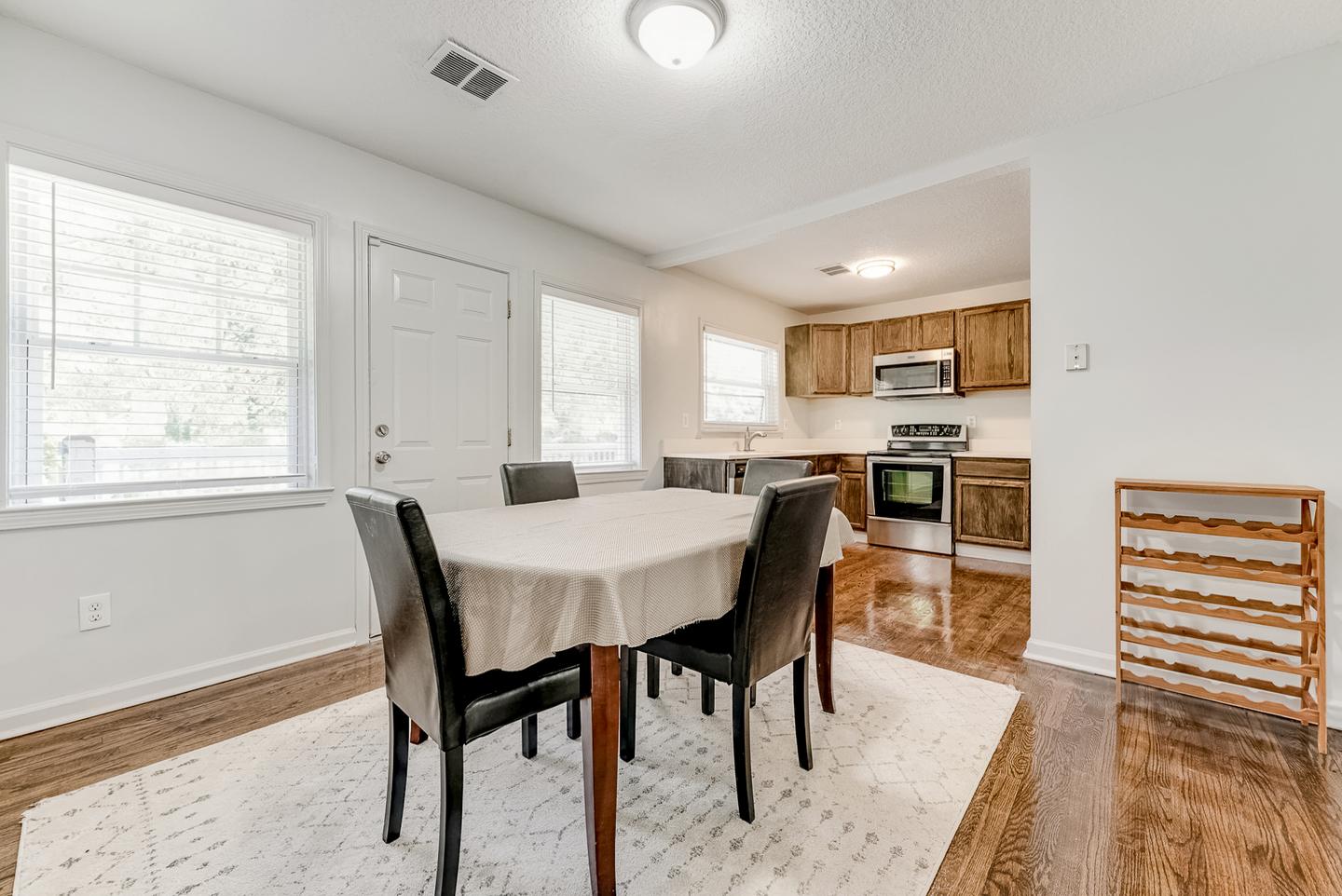 Common spaces including the kitchen